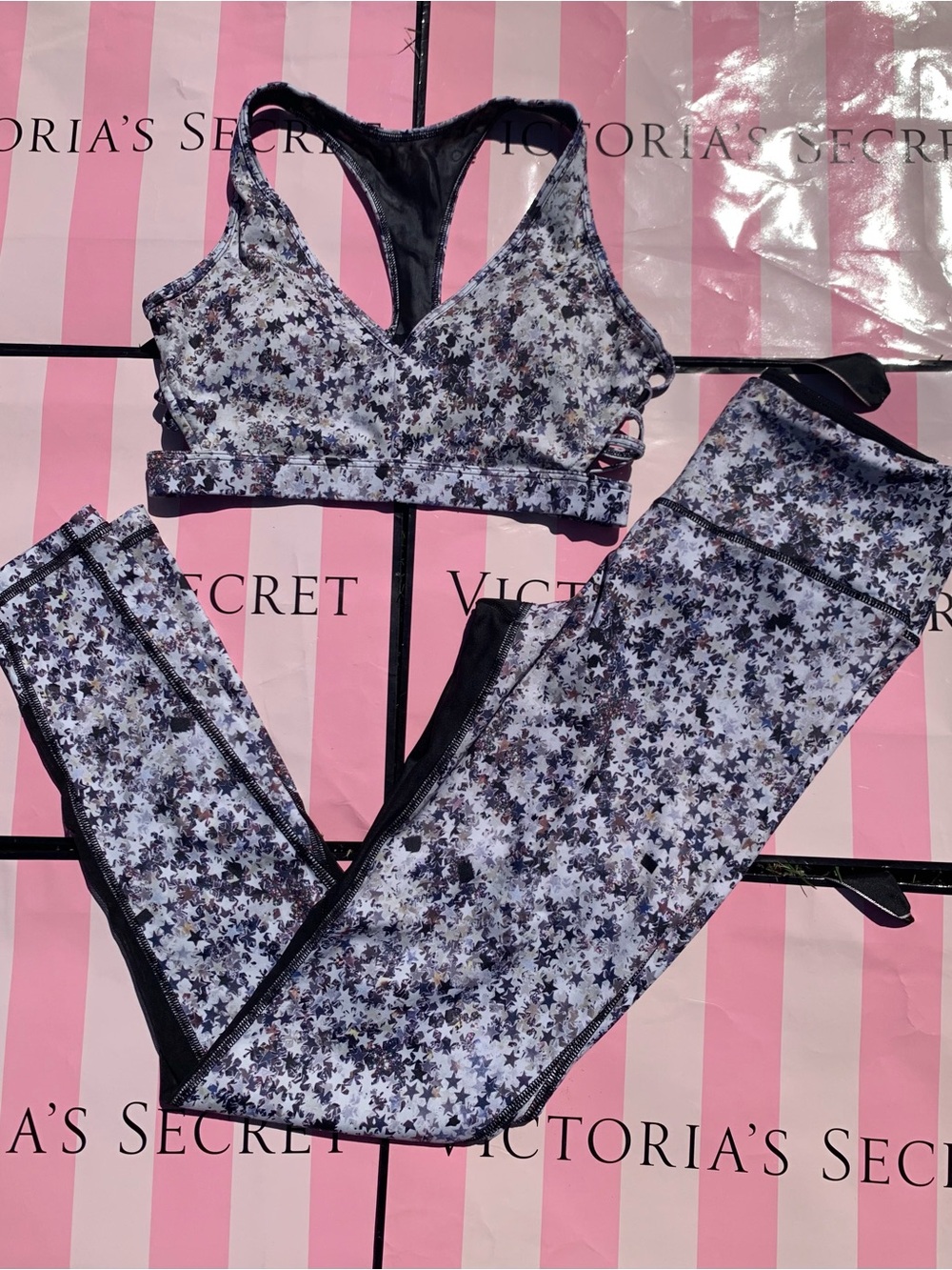 Victorias Secret Sport VSX star patriotic sheer athletic set